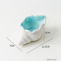 Ceramic Conch Storage Sea Shells Ceramic Tray Craft Ornament Home Decoration Room Decor Jewelry Key Organizer Christmas Gift