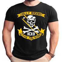 Naval Jolly Rogers VFA103 Squadron Symbol Emblem TShirt 100 Cotton ONeck Short Sleeve Summer Casual Mens Tshirt Size S4XL S white
