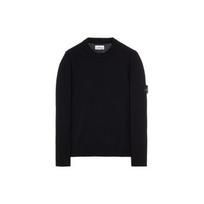 Stone Island FW22 Solid Color Lambswool Crew Neck Sweater Men sweater Black 7715508A3-V0029 XXL