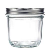 300/400/500/650ml Stiklinis sandarus stiklainis su užsukamu hermetišku dangteliu Didelės talpos skaidrus daugiafunkcinis vaisių uogienės sausos prekės Riešutai Grūdų javų prieskoniai 300ML gray
