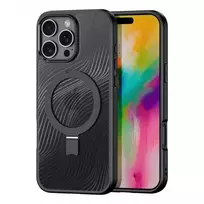 Dux Ducis Aimo Mag dėklas su MagSafe ir stovu iPhone 16 Pro Max - juodas