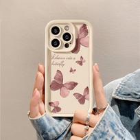 Black Butterfly Case for Motorola Moto Edge 40 Neo 50 Pro 50 Fusion 5G G84 G14 G04 G32 G35 G52 G30 G60S G53 G22 E13 E14 Casing Motorola G54 beige