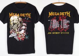 vintage 1987 Megadeth peace Sells European Tour Shirt L white