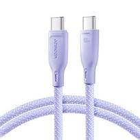 USB kabelis Joyroom (S-A34) "USB-C (Type-C) to USB-C (Type-C)" (60W 1m) violetinis