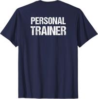 Personal Trainer Back Only Cool Sport Lover Gym Unisex T-Shirt S įvairiaspalvis