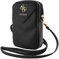 Guess rankinė GUWBZPGSTEGK juoda/juoda Zip Triangle 4G