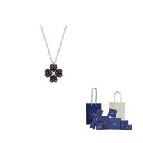 Swarovski Latisha Gold Plated Alloy, Silver Plated Necklace, Silver Black Womens F-Original Brand Box And Bag juoda