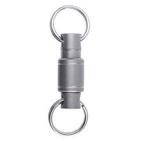 1Pcs Titanium Alloy Two Way Key Ring Rust Resistant Lightweight Key Attachment Detachable Multifunctional Quick Release Keyring sidabras