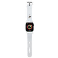 Karl Lagerfeld 3D Rubber Karl Head dirželis baltas skirtas Apple Watch 42/44/45/49mm