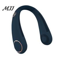 Travel Neck Fan Bladeless Fan, Portable USB Rechargeable Personal Cooling with Digital Foldable Display, 5 Speed Quiet Hands Free for Outdoor Trave mėlyna