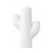 White cactus flowerpot, modern plant pot for succulents and cacti
