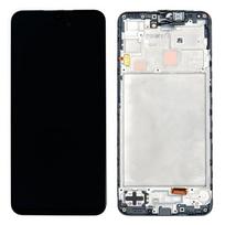LCD Ekranas Samsung A165 A16 4G Juodas su rėmeliu HQ