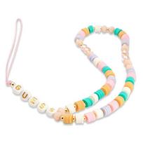 Guess pakabukas GUSTFLWP telefono dirželis rožinis Heishi Beads