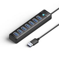 Orico PW7U-U3 šakotuvas 7x USB-A 3.0 + USB-C 5V/3A 1m juodas