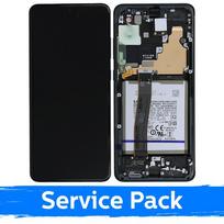 Ekranas skirtas Samsung G988 S20 Ultra su rėmeliu / Cosmic Black / (Service Pack) +INCLUDING BATTERY