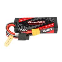 „Lipo Gens ace G-Tech“ 2200 mAh, 7,4 V, 2S1P, 60C, GRP-76 kietos korpuso baterija su XT60 jungtimi