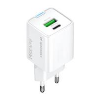 Wozinsky WWC-35W GaN USB-A + USB-C tinklo įkroviklis - baltas