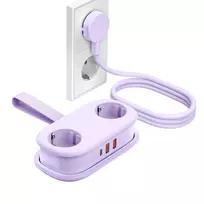 Orico AP3 20W GaN 5in1 maitinimo blokas 2x AC + 2x USB-A + 1x USB-C - violetinis