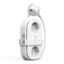 Orico AP3 20W GaN 5in1 maitinimo blokas 2x AC + 2x USB-A + 1x USB-C - baltas