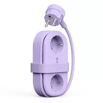 Orico AP3 65W GaN 6in1 maitinimo blokas 2x AC + 2x USB-A + 2x USB-C - violetinis