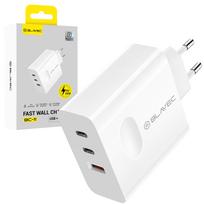Blavec sieninis įkroviklis BC-11 GaN - USB + 2xType C - QC PD 65W 3A (TCBC11G-U2CW653A) baltas