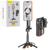 Blavec aliuminė asmenukių lazda Coco PRO Mini P-01 Magsafe Auto pop keturkojis stovas + nuotolinio valdymo pultelis + laikiklis 0,48 metro (SSCPMP01-MQHB048) juoda
