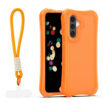 Safepop dėklas su dirželiu skirtas Samsung Galaxy A36 5G / A56 5G / A37 5G oranžinis
