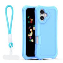 Safepop dėklas su dirželiu skirtas iPhone 16 6,1" mėlynas