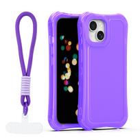 Safepop dėklas su dirželiu skirtas iPhone 15 6,1" violetinis