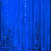 LED užuolaida (100 LED lempučių) 3Mx1M mėlyna