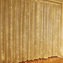 LED užuolaida (100 LED lempučių) 3Mx1M be pakabukų, šiltai balta