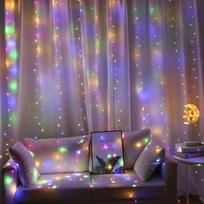 LED užuolaida (200 LED lempučių) 3Mx2M įvairiaspalvė