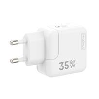 Sieninis įkroviklis MX BURST GaN PD 35W, 2xUSB-C + C/C PD laidas 65W baltas