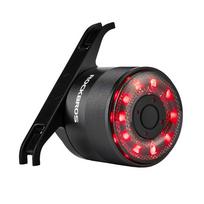 Rockbros Q1 galinis dviračio žibintas 7 spalvų LED + USB-C - USB-A laidas - juodas