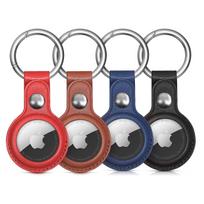 Apple AirTag PU odinis dėklas - juodas, rudas, raudonas, mėlynas - 4 vnt.