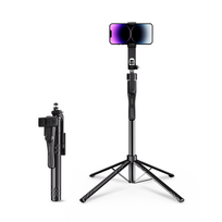 Asmenukių lazda Orico SPN185 1/4 colio trikojis telefono kamerai su 360 laipsnių pasukimu Bluetooth 5.2 - juoda