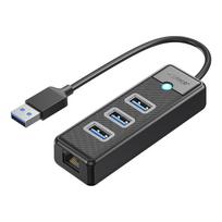 Orico PW3UR25-U3 USB šakotuvas 4 prievadų 3x USB-A 3.0 1x RJ45 2.5G Ethernet 1.8m - juoda