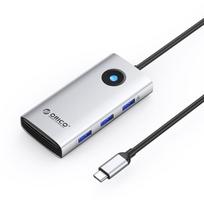 Orico PW11 6-in-1 USB-C prijungimo stotelė 3x USB-A 3.0 1x USB-C PD 100W 1x HDMI 4K 30Hz 1x RJ45 2.5G Ethernet - sidabrinė