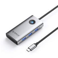 Orico PW11 6-in-1 USB-C prijungimo stotelė 3x USB-A 3.0 1x USB-C PD 100W 1x HDMI 4K 30Hz 1x RJ45 2.5G Ethernet - pilka