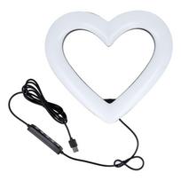 LED žiedinė Stream RGB lempa 10" su telefono laikikliu HEART + trikojis JM26-10 juoda