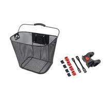 Priekinė dviračio pintinė su greito nuėmimo mechanizmu, FSBKT-013, juoda