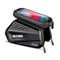 WILDMAN kelioninis krepšys dviračio rėmui su užtrauktuku, 1,2L (4"-7"), ES6, juodas