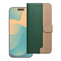 Atverčiamas dėklas Samsung A37 Split Book žalias ir auksinis