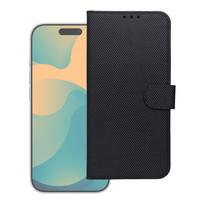Atverčiamas dėklas Xiaomi Redmi NOTE 15 PRO PLUS 5G 4Card RFID apsauga nuo vagystės techninis audinys juodas