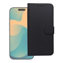 Atverčiamas dėklas iPhone 17 / 18 4Card RFID apsauga nuo vagystės techninis audinys juodas