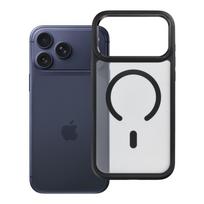Dėklas iPhone 17 Pro Max / 18 Pro Max (žemas kameros kraštas) Forcell F-Protect Smoke Hybrid Premium suderinamas su MagSafe juodas