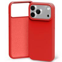 Mercury Silicone dėklas iPhone 17 Pro Max / 18 Pro Max, raudonas