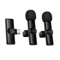 Borofone Lavalier belaidis mikrofonas BFK16A Winner Type C juodas - 2 vnt.