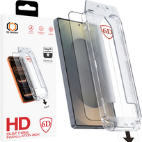 Tel Protect Dust-Free Easy Fit Full Glue 6D grūdintas stiklas skirtas Samsung Galaxy S25 juodas (su piršto atspaudo atrakinimu)