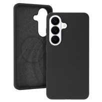 Liavec Silky dėklas su metaliniu kameros rėmeliu, skirtas Samsung Galaxy S26 Plus juodas
